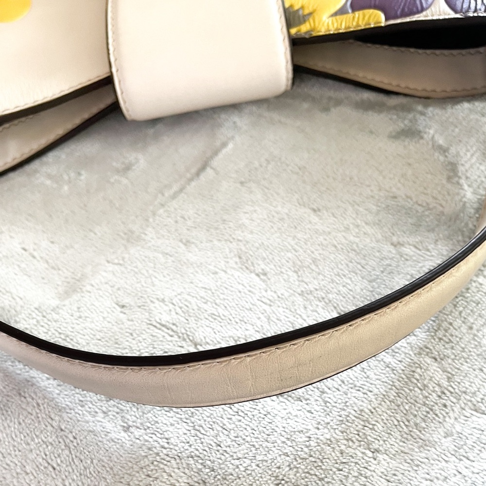 Kate Spade Cream Bag with Purple and Yellow Floral Design - Picture 5 of 6